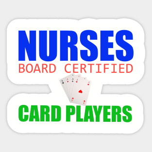 Nurses Play Cards Sticker